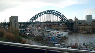 Tyne Bridge and Newcastle skyline