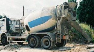 The cement mixer Lee Balkwell was found in