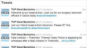 Screen shot of the start of the Calcot tweet-a-thon