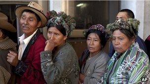 Victims' relatives in Guatemala City on 26 January 2012