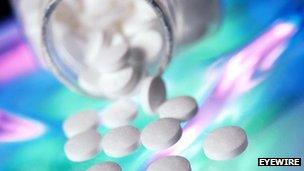 A spilled bottle of pills