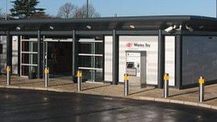 The new Marks Tey station building