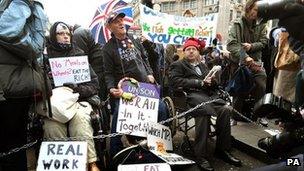 Protesters in Oxford Street