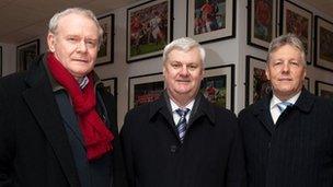 Martin McGuinness, Aogan Fearghail, Peter Robinson