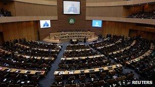 Delegates at the AU summit in Addis Ababa on 29 January 2012