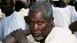 Man with river blindness