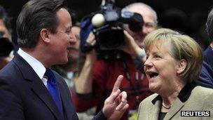 David Cameron and Angela Merkel