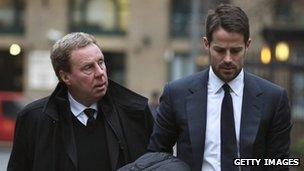 Harry Redknapp and his son Jamie arriving at Southwark Crown Court on 30 January