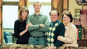 Gwyneth Strong, Nicholas Lyndhurst, David Jason and Tessa Peake-Jones in Only Fools And Horses