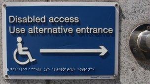 Disabled access sign