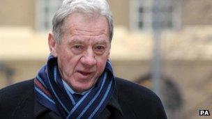 Milan Mandaric arriving at Southwark Crown Court