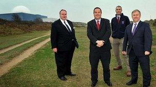 Richard Smith, Suffolk County Council; Jim Crawford, Sizewell B director; Andrew Nunn, Suffolk Coastal District Council and Nick Collinson, Suffolk Coast and Heaths AONB manager