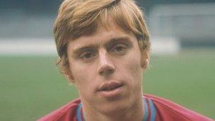 Harry Redknapp in 1967 when he played for West Ham United