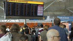 Stansted departure board