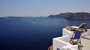 The Greek island of Santorini