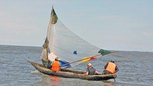 Fishing boat at sea