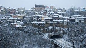 Snow covered city. Photo: Pavel Gramatikov, Veliko Tarnovo, Bulgaria