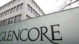 Glencore sign