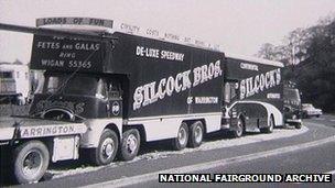 Silcock Brothers' transport in 1968. Photo: National Fairground Archive, University of Sheffield Library