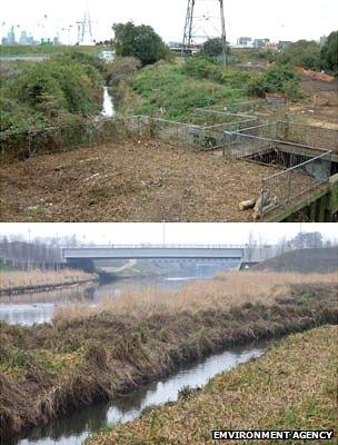 Before and after, along the Lea