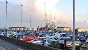 North Beach Car Park in St Peter Port, Guernsey