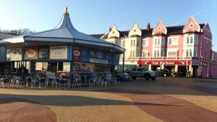 Visitors to Barry Island are few in the winter months