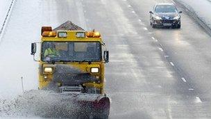 Gritter on the M20 in Kent