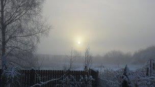 Snow at Church Fenton, North Yorkshire