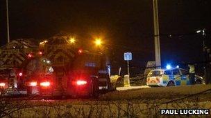 A snow-blocked A50 in Uttoxeter (Paul Lucking)