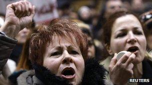 Health sector workers protest against austerity measures in Athens. Photo: 2 February 2012