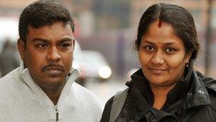 Jeyakumar Ghanasekaram and Sharmila Kamaleswaran (right) the parents of Thusha Kamaleswaran