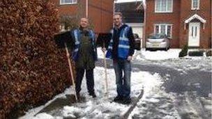 Snow Champions Keith and Matt in Rowley Regis