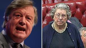 Ken Clarke and Baroness Trumpington