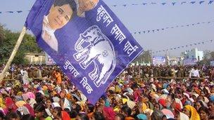 Maya's supporters at Sitapur