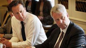 David Cameron and Andrew Lansley