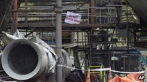 File Photo: The entrance to the Pike River coal mine is cordoned off in Greymouth, New Zealand