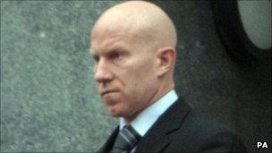 Lee Hughes arriving at court