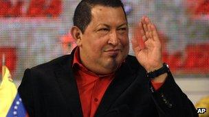 President Hugo Chavez attends a summit by the eight-nation Bolivarian Alliance bloc, Alba, t Miraflores presidential palace in Caracas, Venezuela, on Saturday 4 February