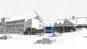 Artist's impression of the new development at Denby