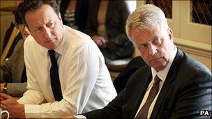 David Cameron and Andrew Lansley