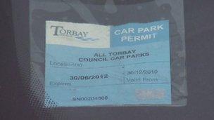 Torbay car park permit