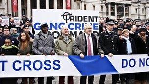 Met Police launch gang crime initiative with photocall in Trafalgar Square