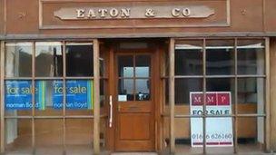 An empty shop in Newtown