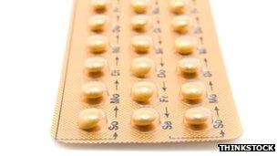 A stock image of birth control pills