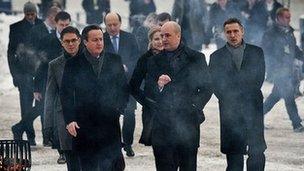 David Cameron with other leaders at the Nordic-Baltic summit