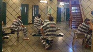 Prisoners in a South Dakota jail