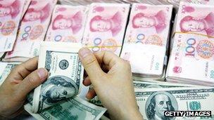 Yuan and dollar notes