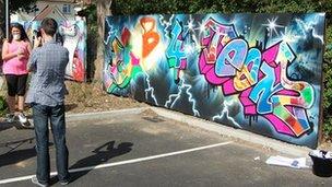 Graffiti project at Gainsborough Library, Ipswich