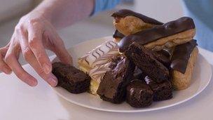 A selection of bakery cakes