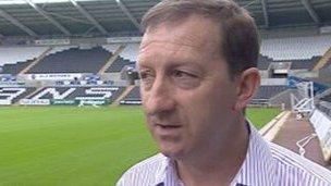 Swansea City chairman Huw Jenkins at the Liberty Stadium